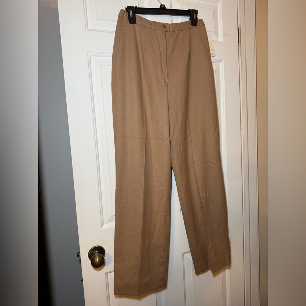 Pendleton Town & Country Vintage Tan 100% Virgin Wool Pants NWT Size 12 USA